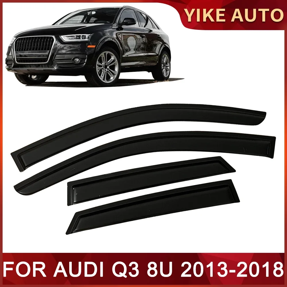 Window Visor for AUDI Q3 2013-2023 Weathershield Door Visor Wind Sun Rain Guards Side Window Wind Deflectors Auto Accessories