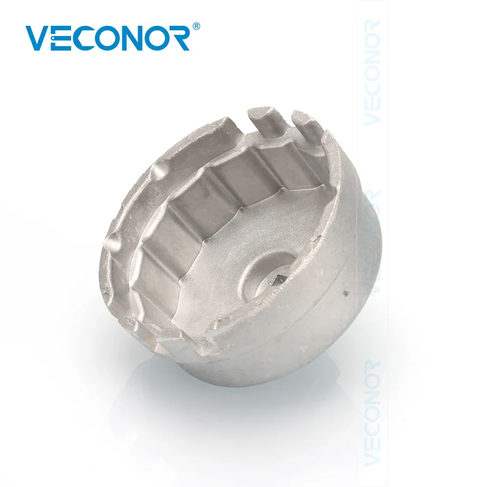 Veconor Aluminum Cup Wrench Oil Filter Wrench Cap Housing Tool Remover 14 Flutes Universal For Lexus/Toyota