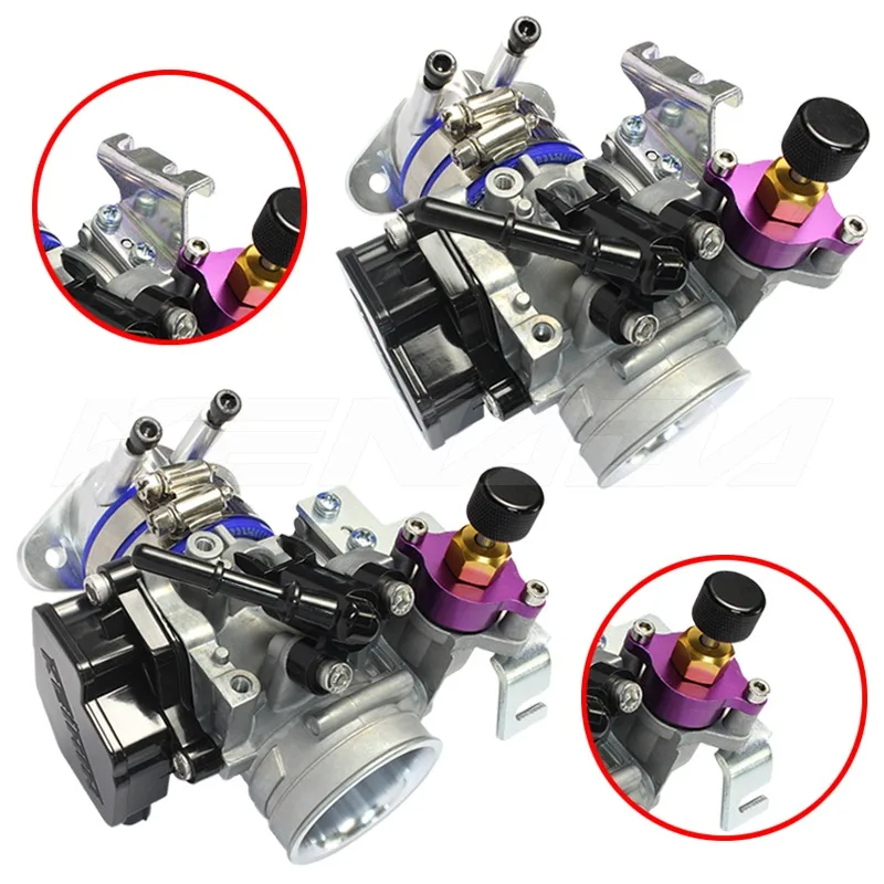 38mm 40mm 42mm Aluminum Throttle Body for Honda Lead125 Giorno PCX160 Click160 CBR250 CBR250r 4 Interfaces CNC - Image 4