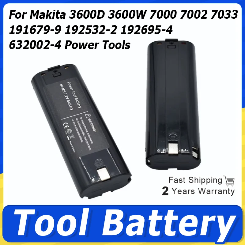 7.2V 2000mAh 4000mAh Battery for Makita 3600D 3600W 7000 7002 7033 191679-9 192532-2 192695-4 632002-4 Power Tools Batteries