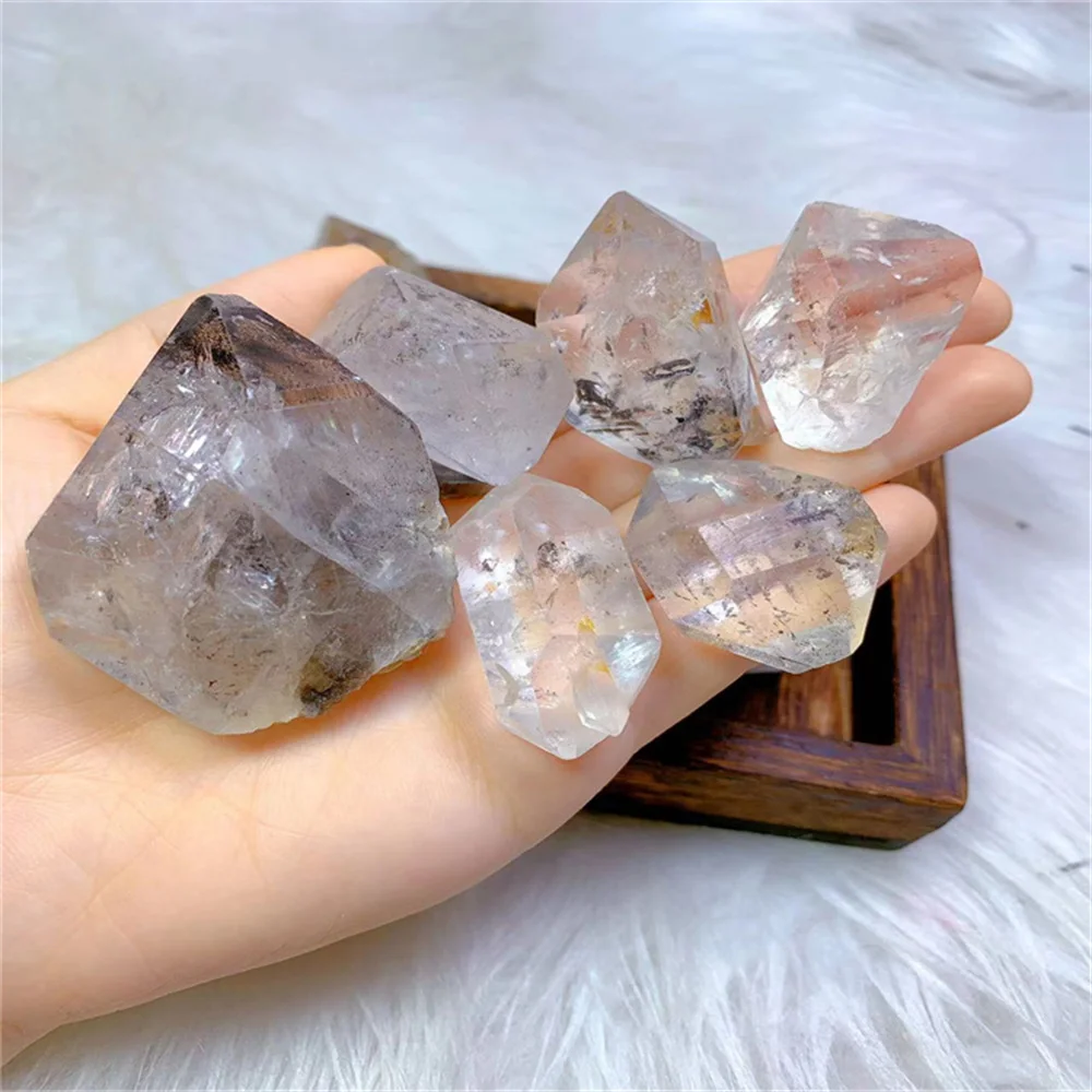 

Natural Wholesale Crystals Herkimer Diamonds Raw Specimen Mediation Rare Sparkly Rough Quartz Points For Healing Energy Gift