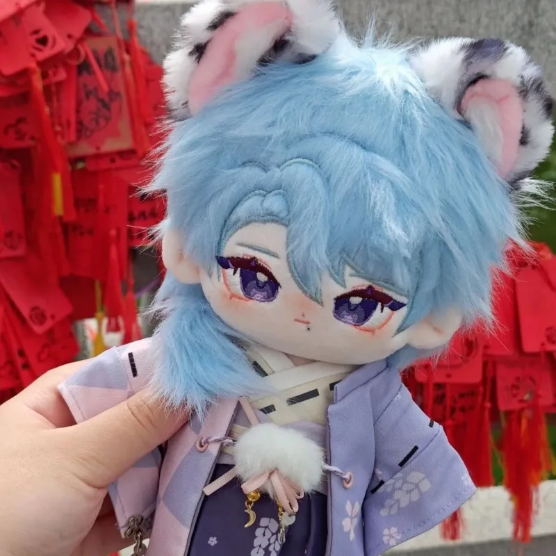 Stuffed 20cm Game Genshin Impact Kamisato Ayato Plush Dress-up Cotton Doll Toy for Children Character Periphery Fan Collectibles