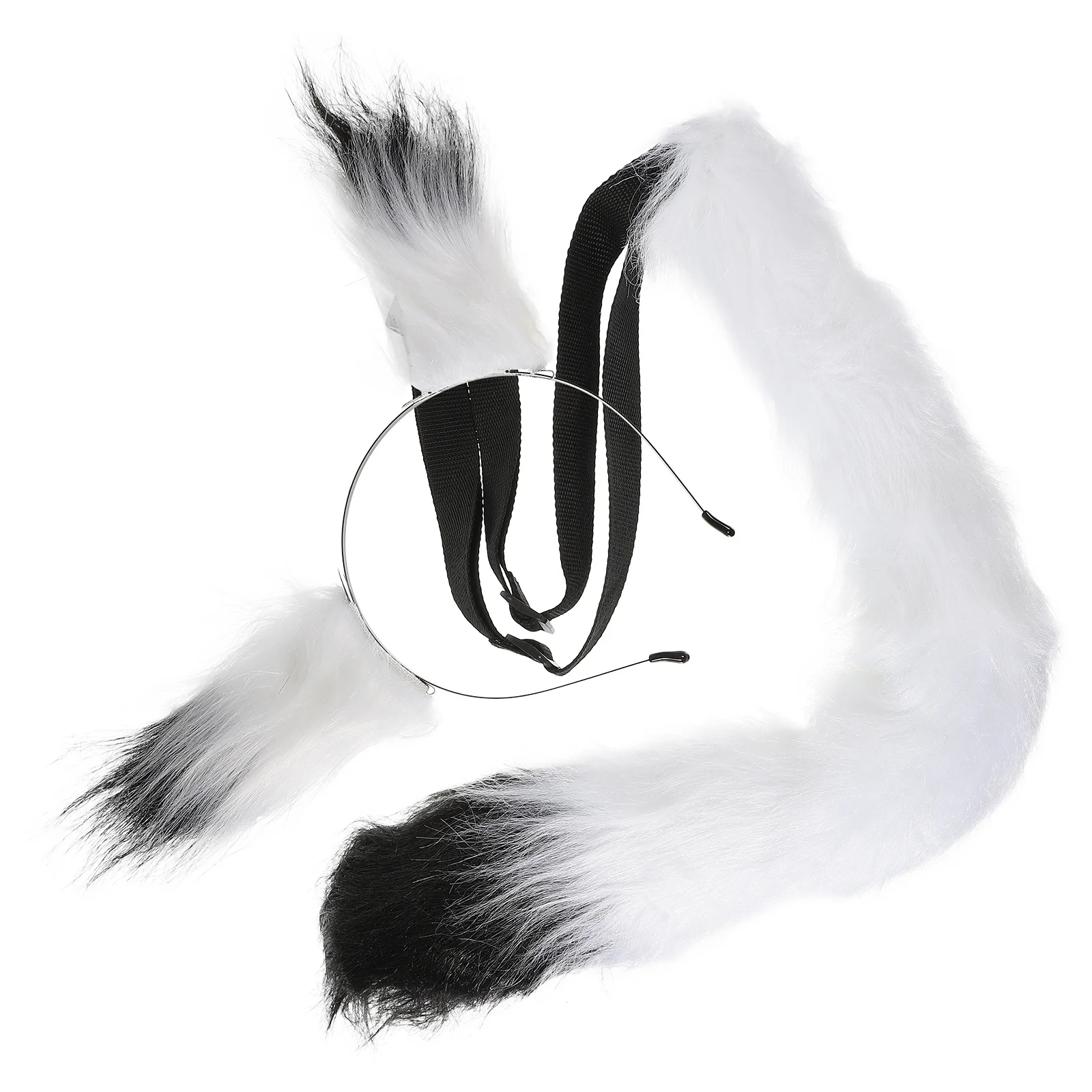 1세트 여우 귀 클립 꼬리 세트 할로윈 코스튬 파티 코스프레 용품 동물 꼬리 장식 코스튬 액세서리 인조