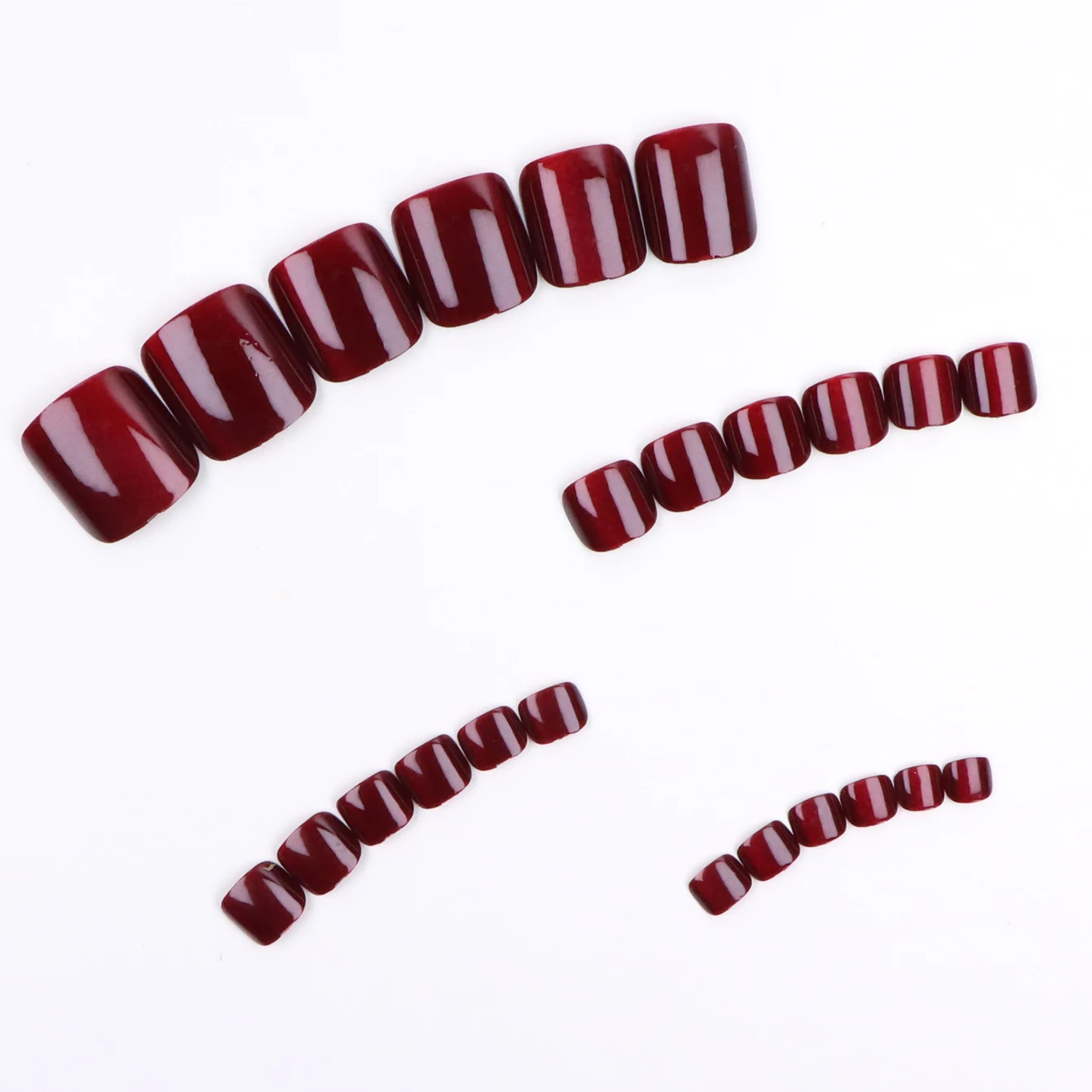 96 pièces acrylique pied-de-biche en forme d'orteil court faux avec conception d'oeil de chat faux orteil clou entièrement couvert orteil pointe d'ongle artificiel Nai