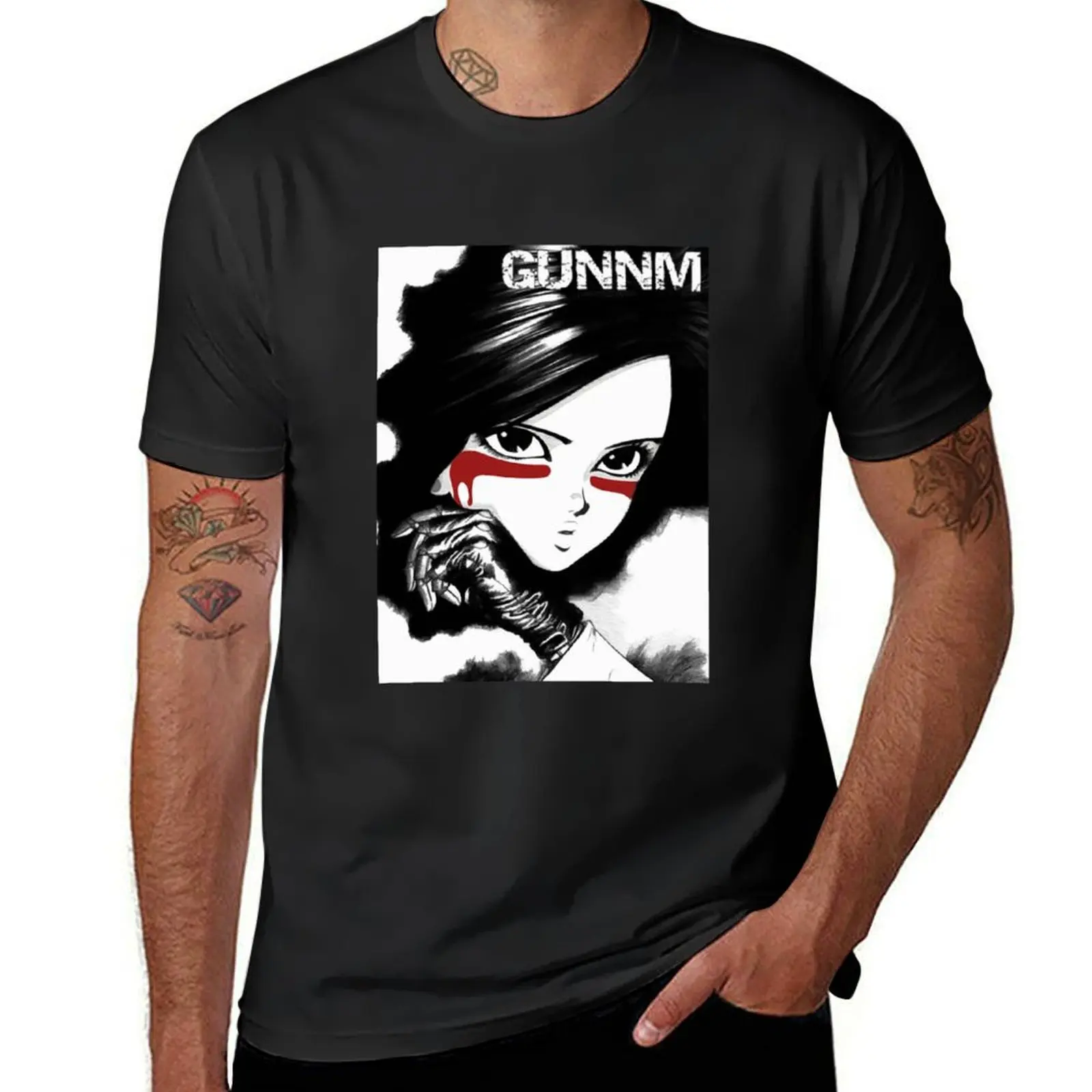 Gunnm Gally Alita Battle Angel White 2345 T-Shirt vintage summer clothes korean fashion Blouse fitted t shirts for men