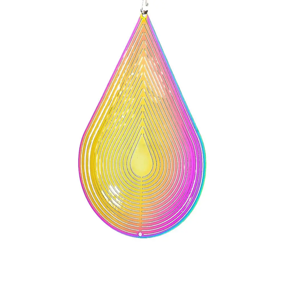 

3D Wind Spinner Catcher Gradient Color Stainless Steel Wind Chime Pendant Creative Animal Spinner Dynamic Rotating Wind Chimes