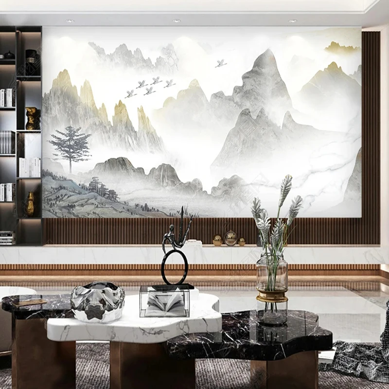 

Custom 3D Wall Murals Wallpaper New Chinese Ink Landscape For Bedroom Photo Wall Paper Home Decor Papel De Parede 3D Paisagem