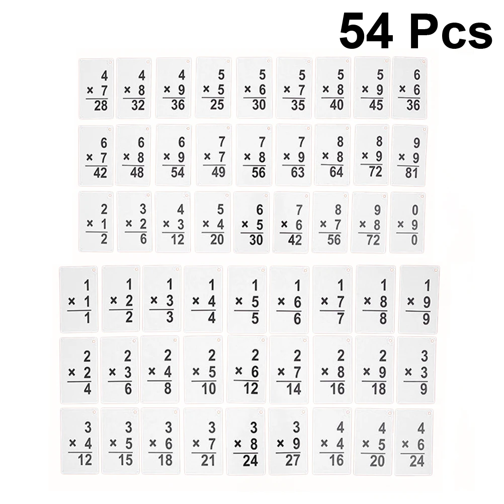54 ชิ้นการ์ดคณิตศาสตร์สำหรับเด็ก แฟลชการ์ดคำนวณตัวเลข เกมการบวก ลบ ทรัพยากรการศึกษา