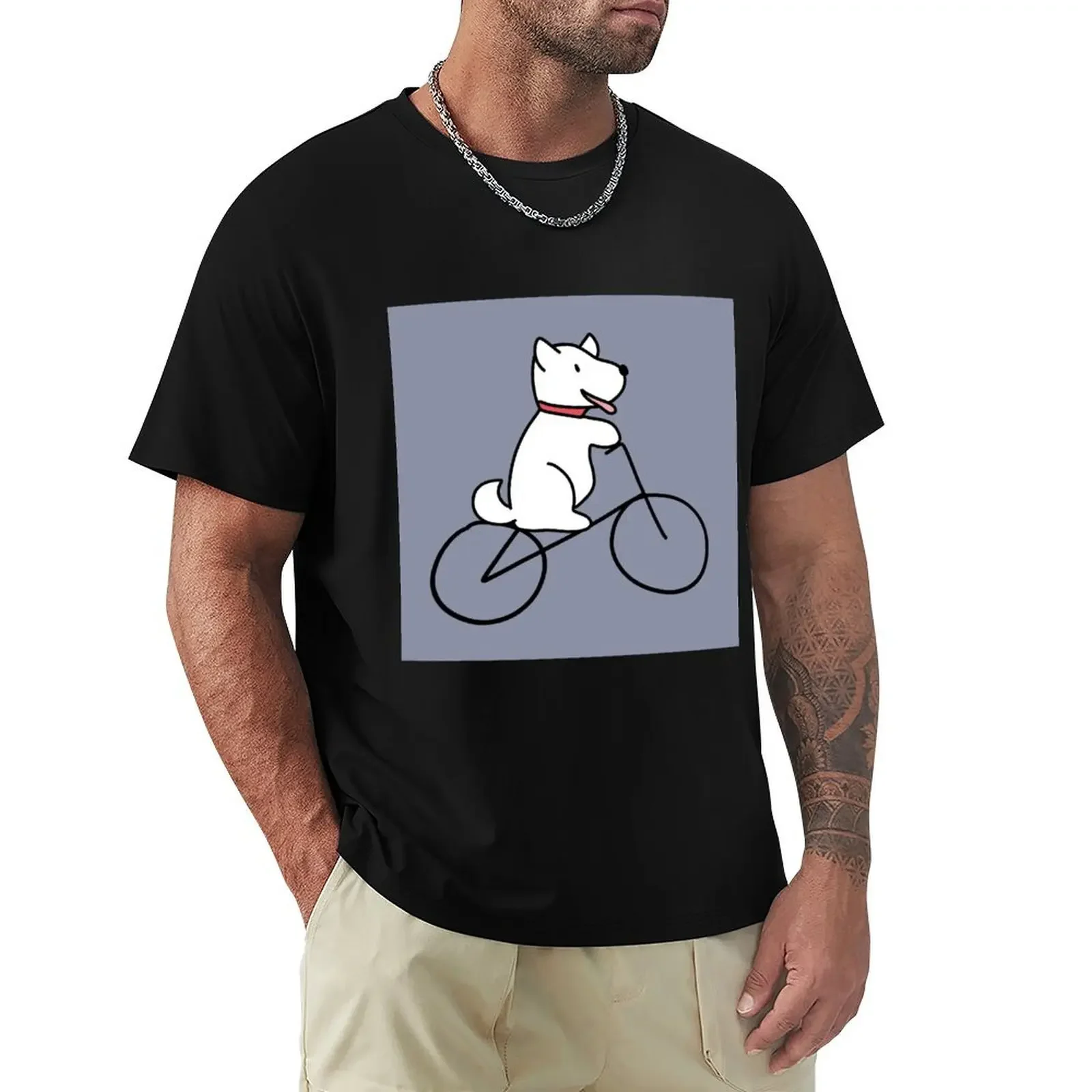 Dog on a Bike T-Shirt cute clothes Short sleeve tee for a boy big and tall t shirts for men