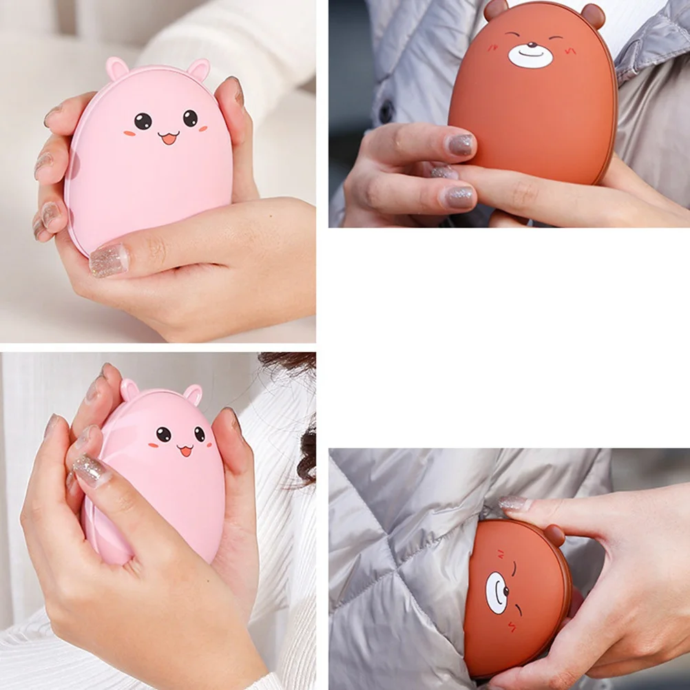 Urso bonito usb recarregável aquecedor de mão marrom inverno móvel dispositivo aquecimento portátil reutilizável dispositivo aquecimento