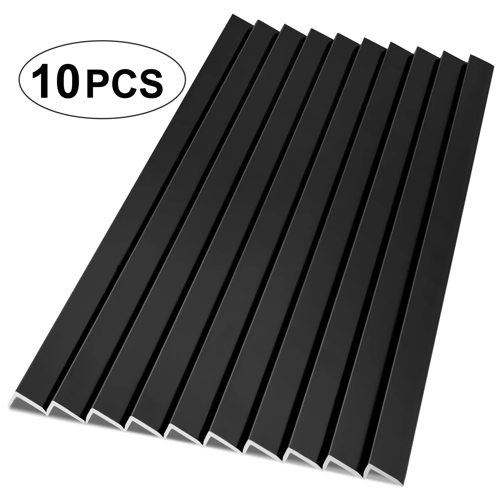 NONE 10 stücke 12 Zoll Schälen Und Aufkleben Aluminium Fliesen Trim Metall L-förmigen Schutz Wand Ecke Streifen Dekorative Küche backsplash Trim 3