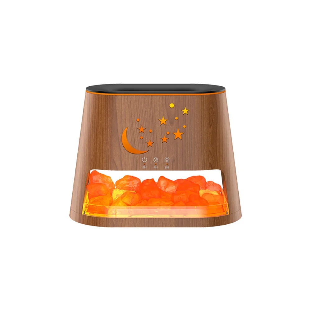 Salt Stone Lamp Humidifier Home Humidifier Features A Salt Stone Design With Flame Effect Timer Mood Lighting With Timer