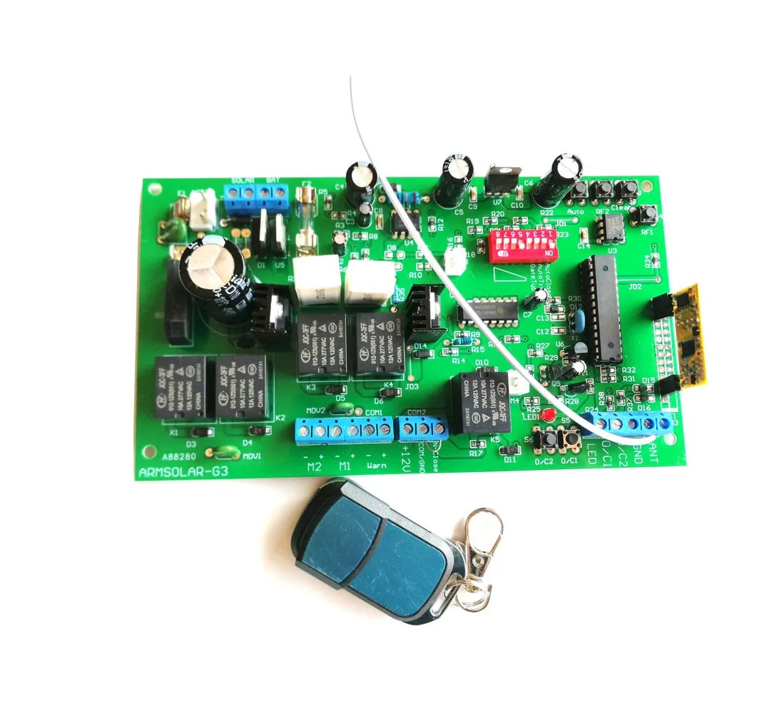 150kg 12V DC PCB board for avidsen Automatic Double arms swing gate opener control board panel, motor ( Remote optional )