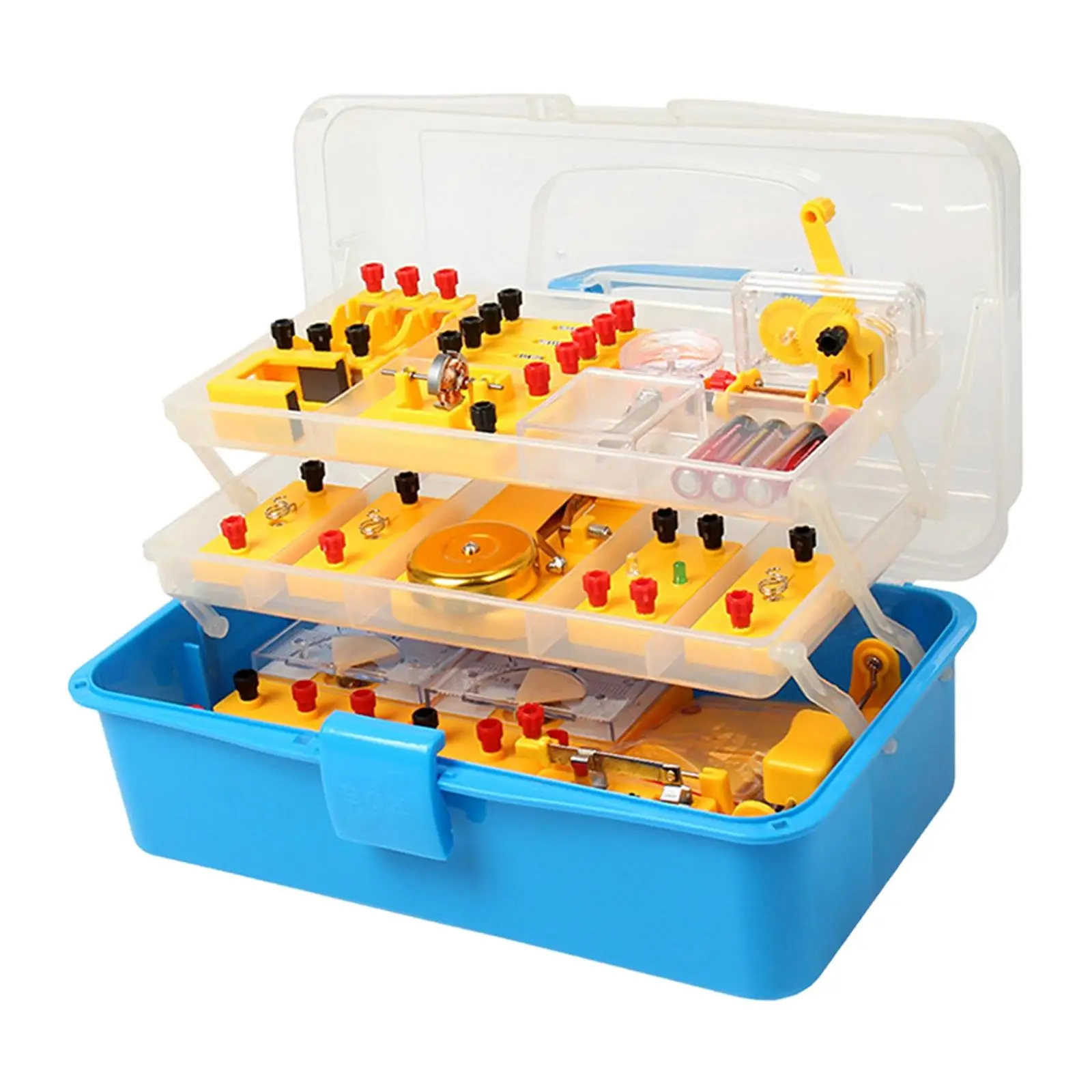 Scatola portaoggetti per esperimenti elettrici ed elettromagnetici per studenti delle scuole superiori