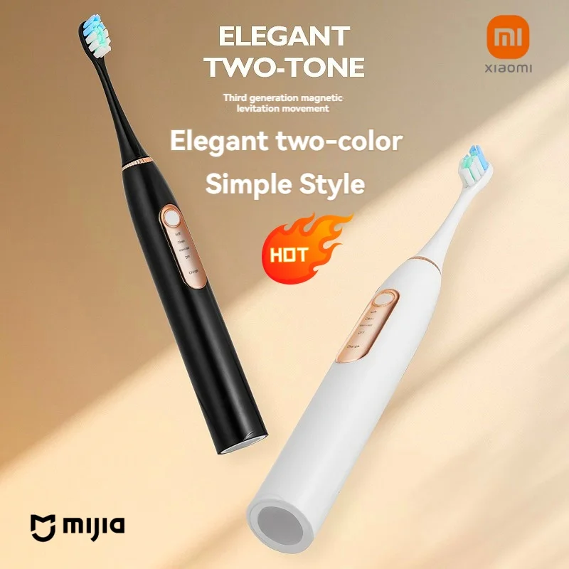 

Xiaomi-Mijia Electric Toothbrush, IPX7 Waterproof, Smart Sonic Brush, Ultrasonic Whitening, Teeth Tooth Brush for Toothbrushes