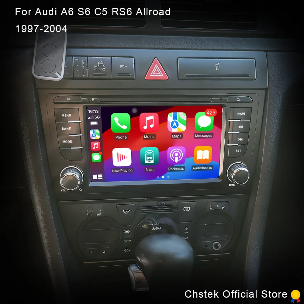 CHSTEK For Audi A6 S6 RS6 Allroad C5 1997-2004 Car Radio Multimedia Player Carplay GPS WIFI 4G Touch Screen Android 13 Autoradio