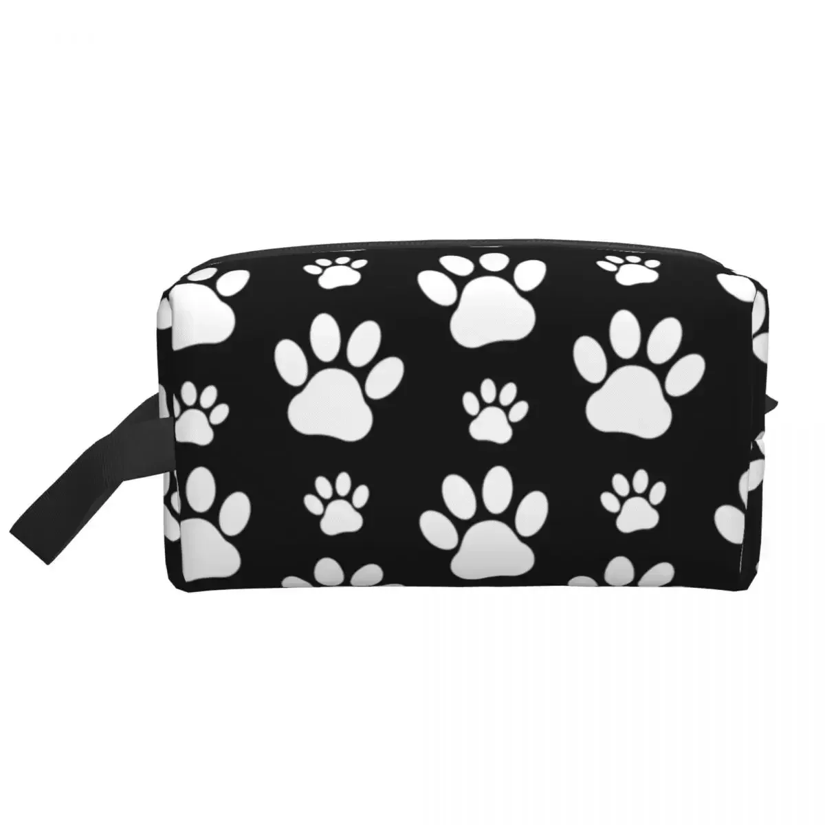 Bolsa de higiene pessoal com estampa de pata bonita para cachorro, viagem, kawaii, patas de cachorro, estampas, maquiagem para animais de estimação, cosméticos para armazenamento de beleza, kit dopp