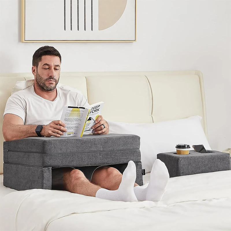 Best-selling laptop adults, high-density foam with cup holder, armrest pillow, special for sofa bed, computer reading