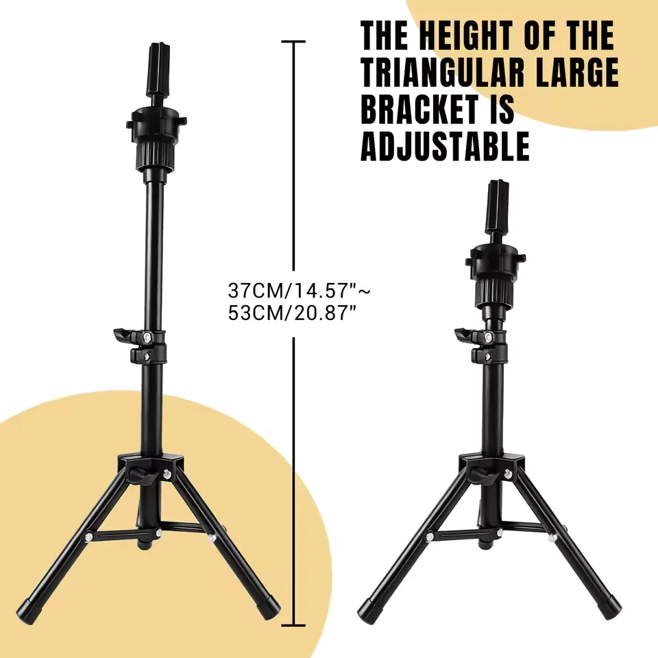 Styling Practice Mannequin Head Set with Adjustable Stand