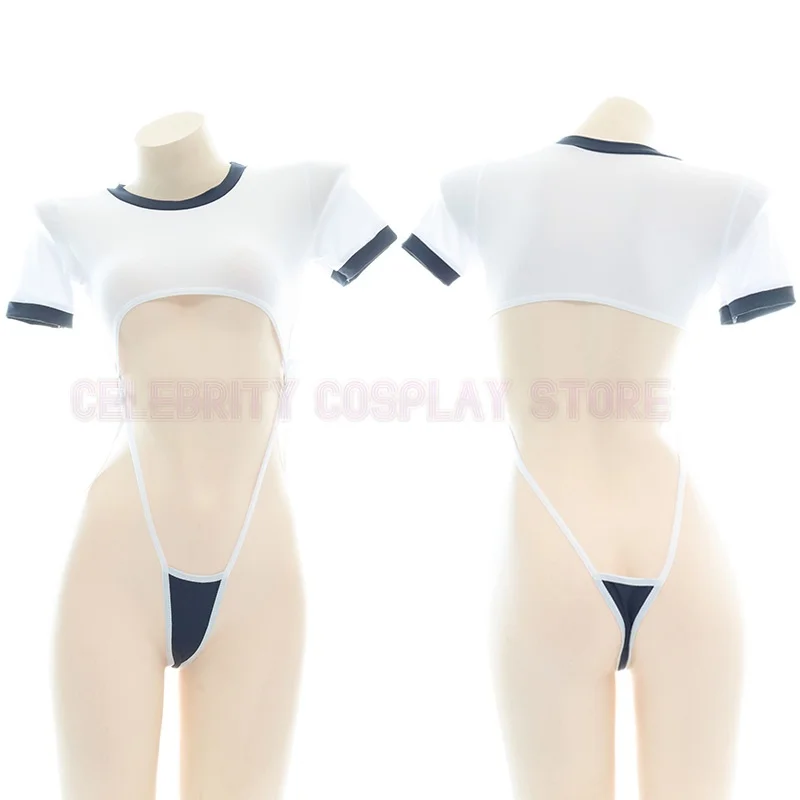 

New Anime Student Girl One-piece Gymnastics Uniform Cosplay Women School Sport Bodysuit Costumes