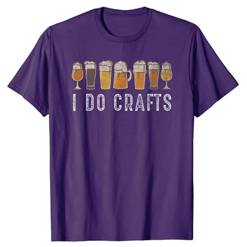 I LIKE CRAFTS Craft Beer Vintage T-Shirt I Do Crafts Home Brew Art T-Shirt Brewery Lovers Whats Your Hobby Craft Drink Tee Gifts