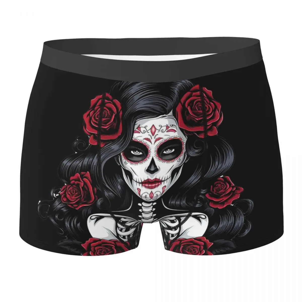 Boxer Underpants Shorts Alexander Gothic Las Elegantes Girls Day Of Dead Skull Panties Men Underwear Homme Man Boyfriend Gifts