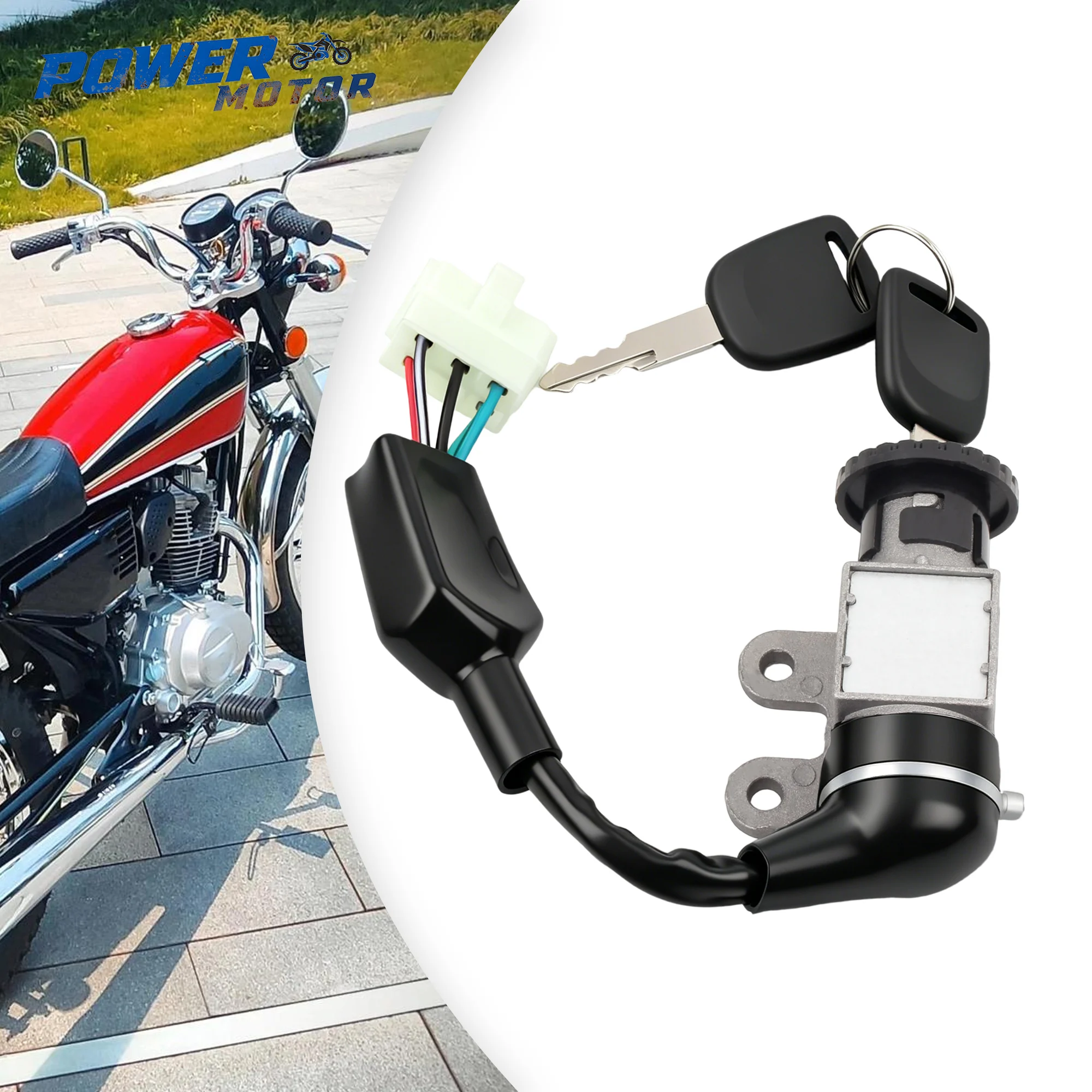 

5 Wires Ignition Switch Lock With 2 Keys For 50cc 80cc 139QMB KYMCO 50 GY6 TaoTao ATM50-A-A1 4 Stroke Scooter Moped Parts