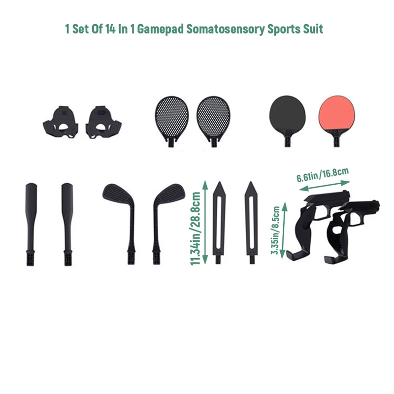 Terno esportivo somatossensorial com alça, gamepad, PSVR2, PSVR2, 14 em 1