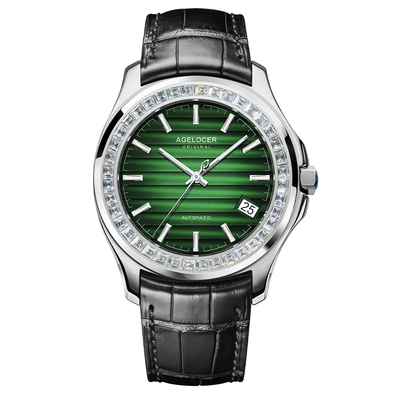 AGELOCER Original Baikal Watch Men's Luxury Business Formal Automatic Mechanical Watch Diamond Watch Birthday Gift for Men