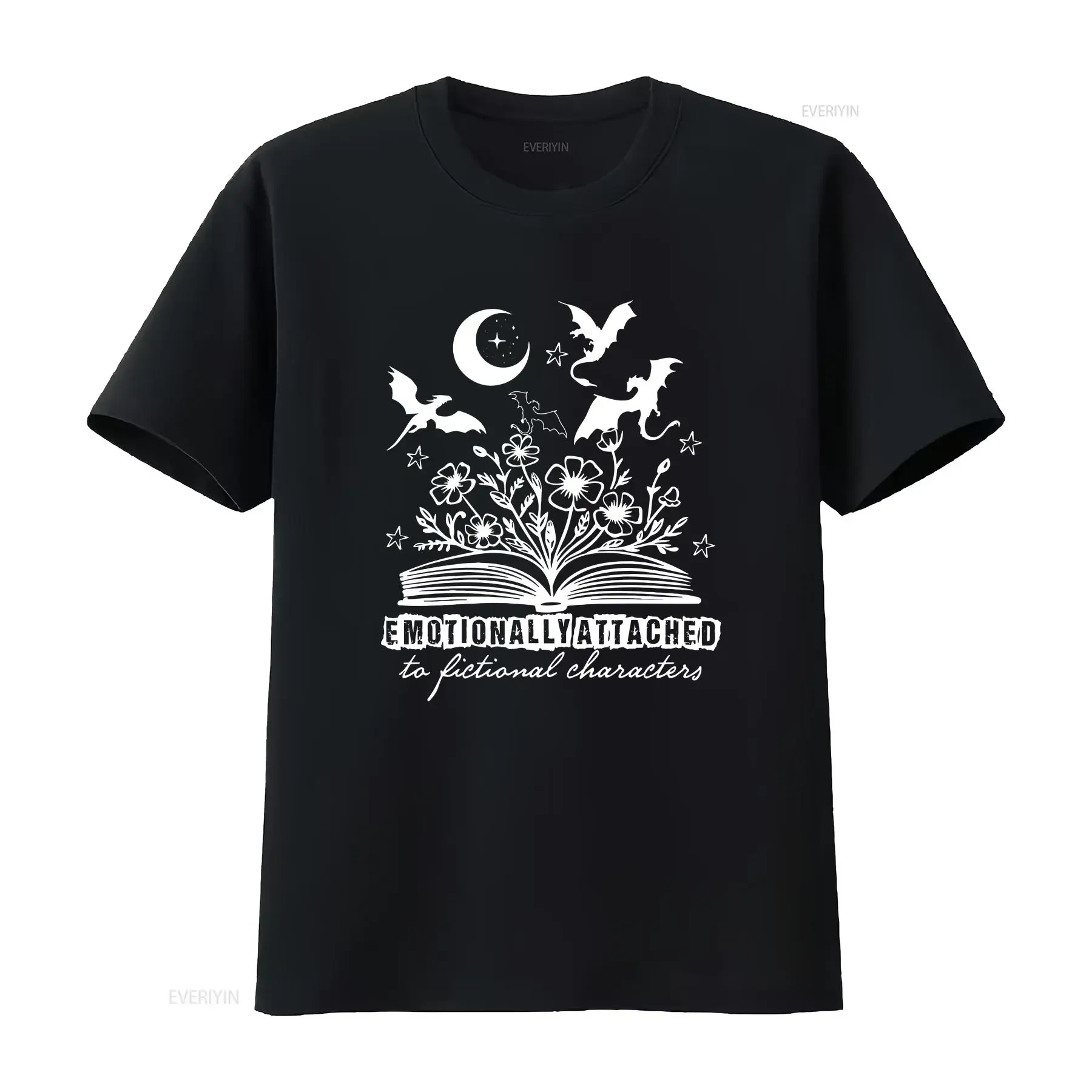 Emotionally Attached To Fictional Characters T shirt Fourth Wing Dragon Rider SweaT Book Lover Bookish vintage Washed homme
