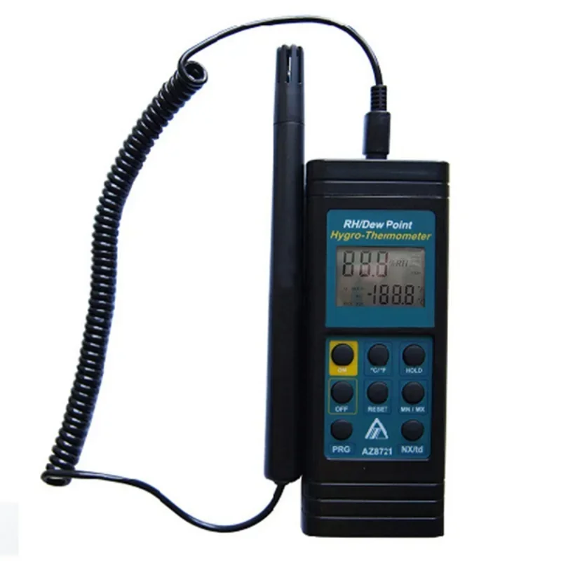 AZ8721 Split Industrial Digital Temperature and Humidity Meter with Probe and Alarm/Highly Accurate Temperature and Humidity Met