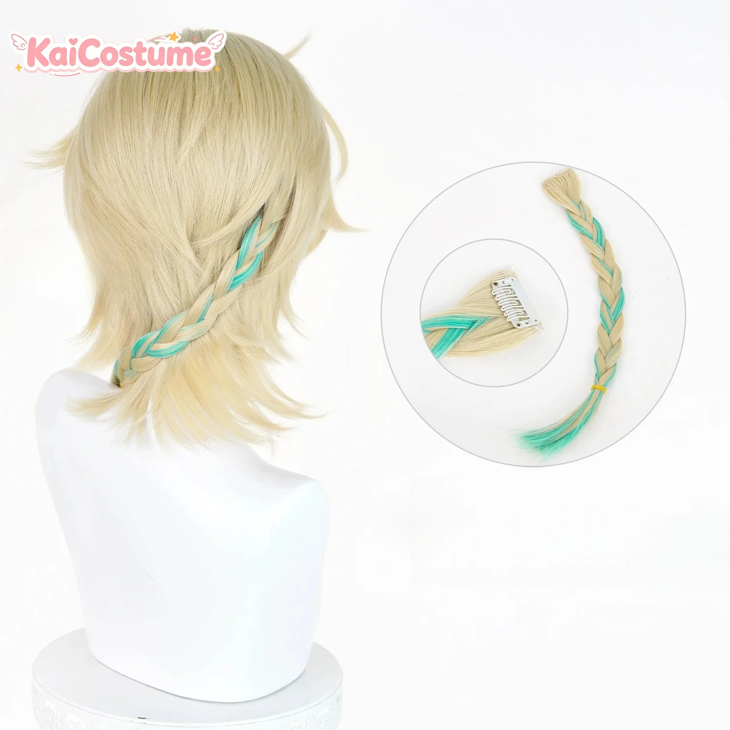 Honkai Star Rail Aventurine Wave Play Cos Wig Silver Grey Layered Synthetic Hair Realistic Scalp Top Heat Resistant Fiber view 2