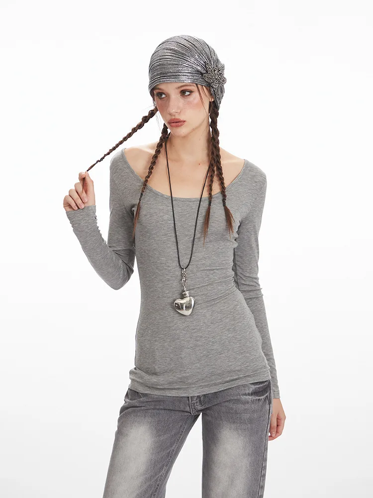 

Женские футболки с длинным рукавом и круглым вырезом, приталенные, в готическом винтажном стиле, для офиса и повседневной носки, удобные, мягкие, простые