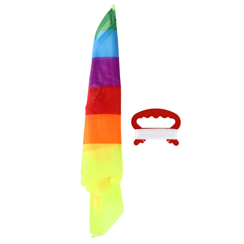 Rainbow Kite 50 เมตร Kite Line เด็ก Flying Bird Kites Windsock ของเล่นกลางแจ้งสําหรับของขวัญเด็กสวนผ้าของเล่น