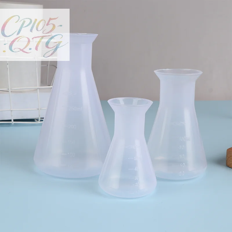 Oferta Especial: 1 Pieza de Vaso Erlenmeyer de Plástico de 50/100/250 ml, Vaso Cónico de Cuello Estrecho, Instrumento de Análisis para Laboratorio de Química