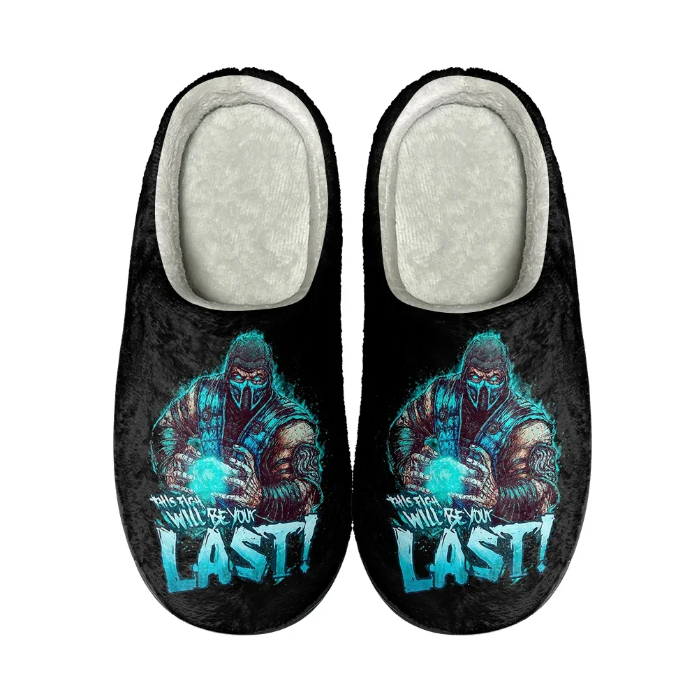 Hot Game Mortal Kombat Home Cotton Custom Slippers High Quality Mens Womens Plush Fashion Casual Keep Warm Shoes Thermal Slipper