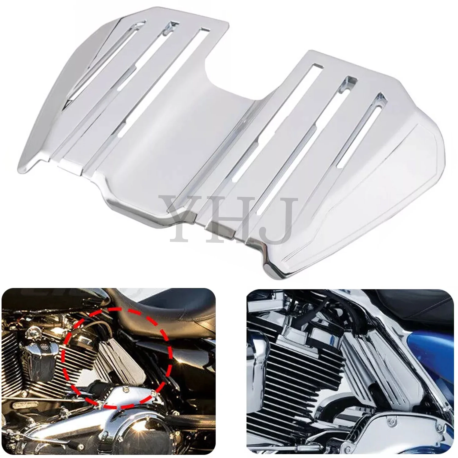 

Spark Plug Wire Cover For Harley Motorcycle Touring Road King Electra Street Glide Road Glide FLH/T FLHT 2017-2022 Chrome