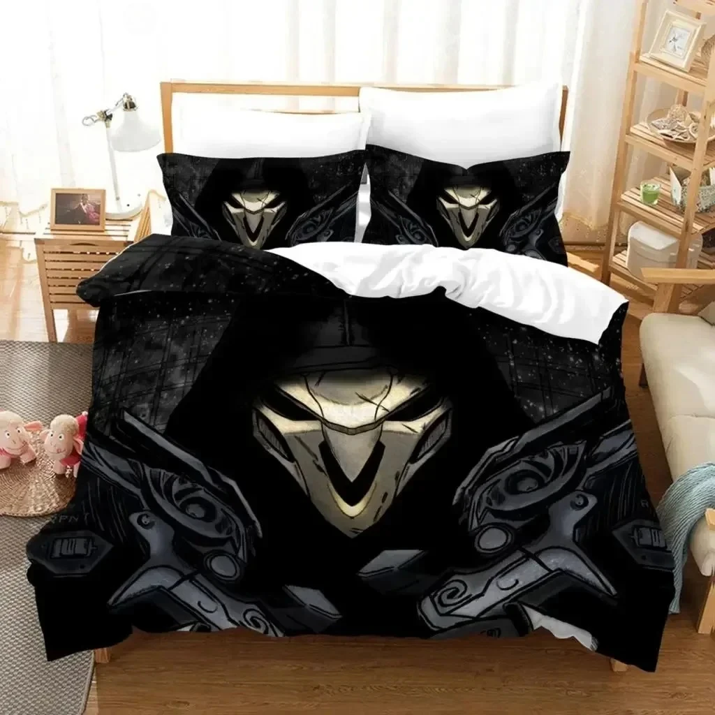 

3D Anime Overwatch Widowmaker Bedding Set Printed Bed Set With Pillowcase Duvet Cover Soft Single Double Queen Super King Size