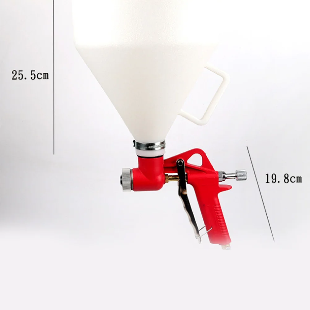 Pulverizador de revestimento de pote de plástico vermelho 6l, bico de aço inoxidável para pintura diy, ferramenta de reboco, aplicador multiuso de argamassa de cimento