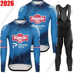 Alpecin Deceuninck 2026 Van Der Poel Cycling Jersey Grey Long Sleeve Set Summer Winter Suit MTB Bike Road Pants Bib Maillot