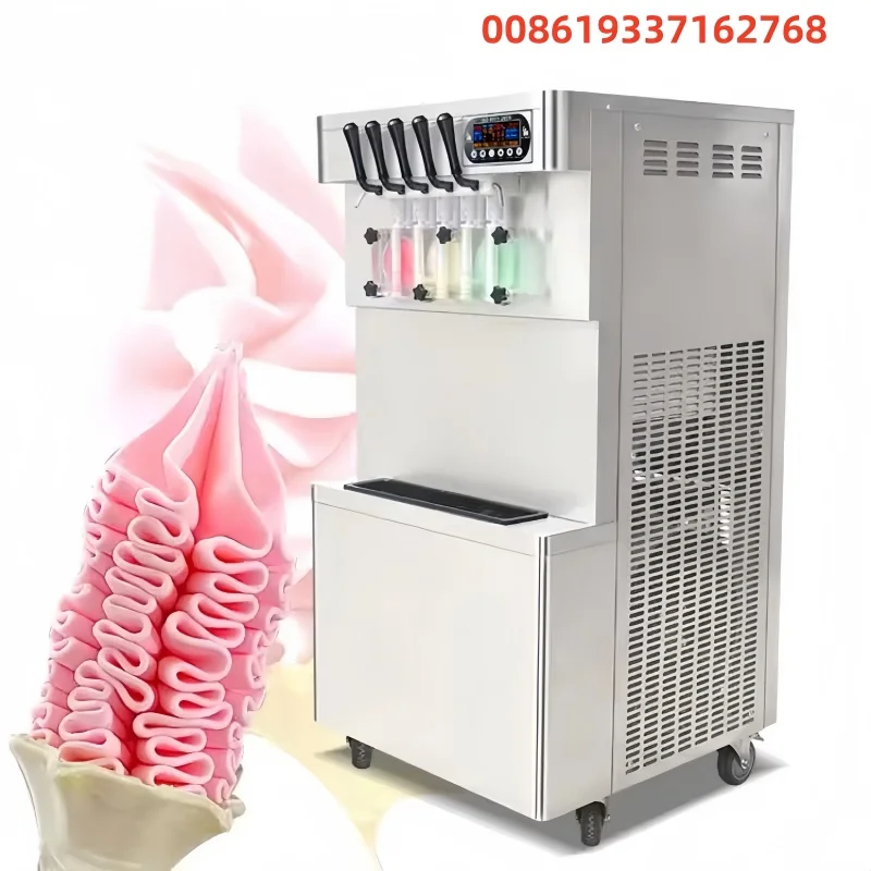 

Commercial Table Top Vertical 3 5 7 Flavors Soft Ice Cream Machine Fastfood Restaurant Soft Ice Cream Maker Slush Machine