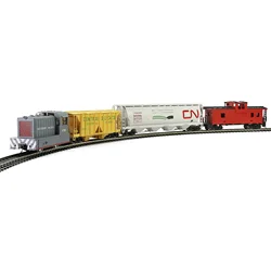 Evemodel HO Scale 1:87 Railway Locomotives with Model Wagons (Covered Hopper Cars , Wide Vision Caboose) 01GrM