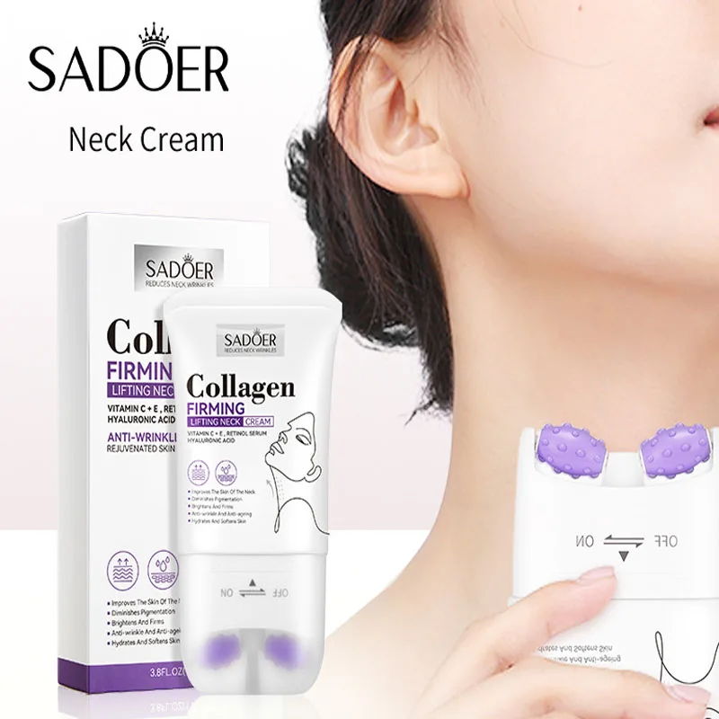 

Roller Neck Cream Smooth Wrinkle Tightening Essence Neck Brighten Moisturizing Shape Firming Cream Face Beauty Skin Care Product