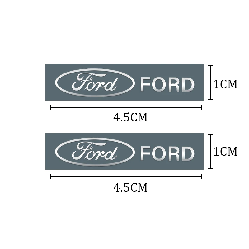 6pcs 3D Metal Car Interior Dekoration Stickers Badges Auto Styling For Ford Focus MK2 Fiesta Mondeo Shelby Kuga Ecosport Falcon