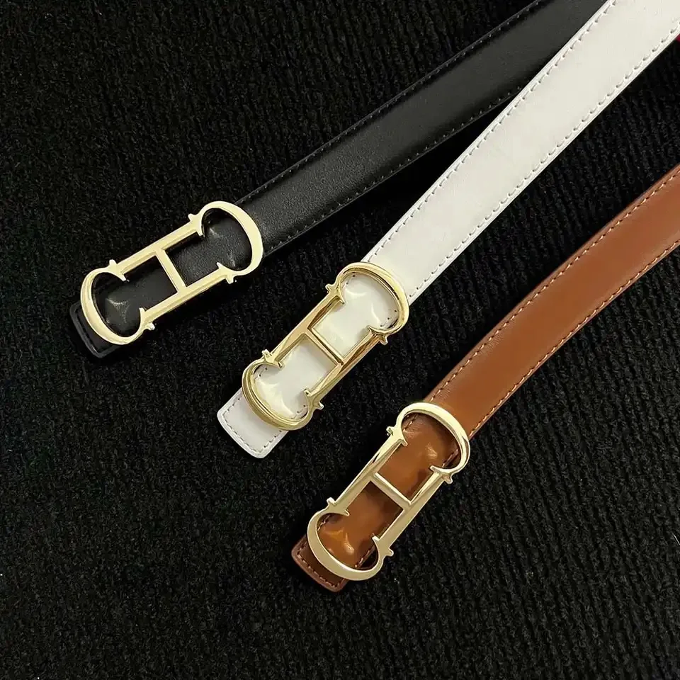 New Thin 2.5cm Women Belt Designer ladies Reversible Leather Belts for women Female Belt for Jeans women dress belts