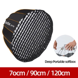 Godox QR-P120 Softbox+Honeycomb Grid 120CM 90CM 70CM Portable Quickly Fast Deep Parabolic Soft Box For Bowens Mount Studio Flash