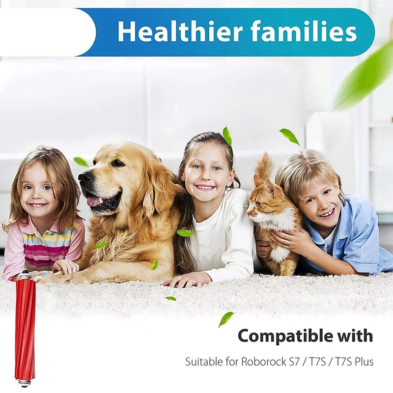 3X sikat utama untuk Roborock S7 T7 T7S T7plus T7splus sikat rol dapat dilepas aksesori penyedot debu Robot