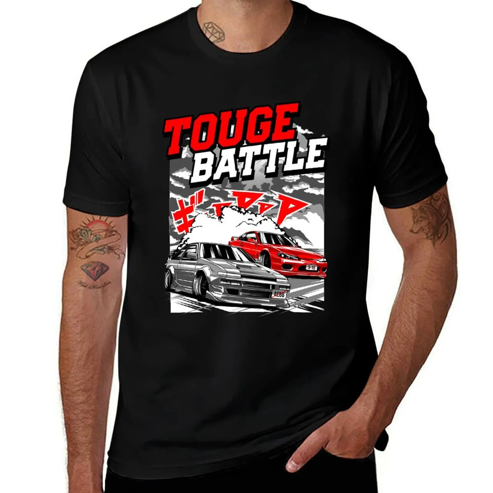 

Touge Motorsport Racing Battle Street Drift Turbo Car T-Shirt aesthetic clothes anime tshirt tshirts for men