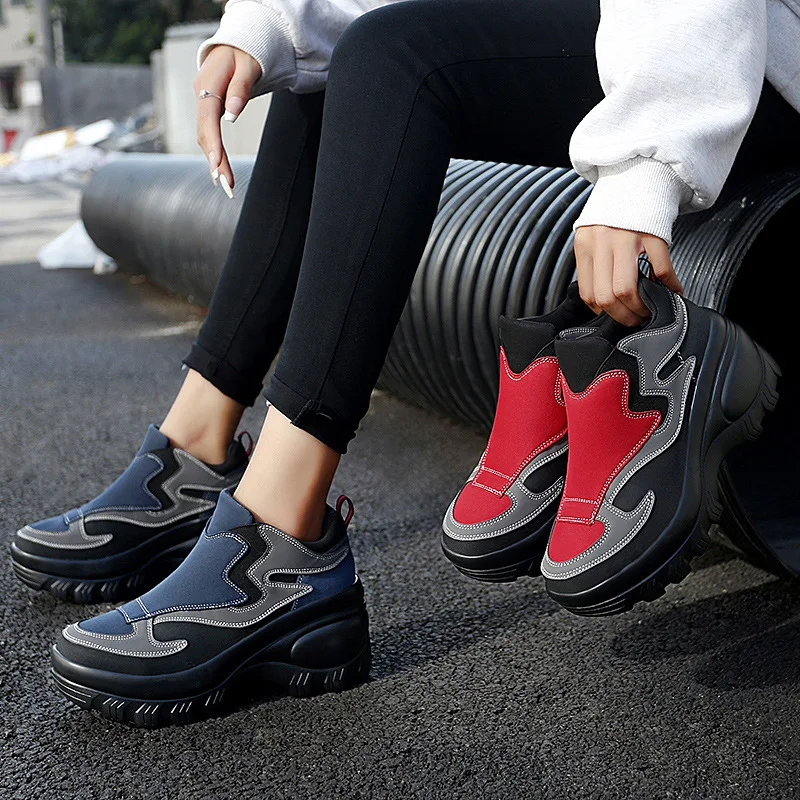 New Women's Fashion Heightening Breathable Casual Shoes Large Size Platform Outdoor Trend Muffin Women's Shoes