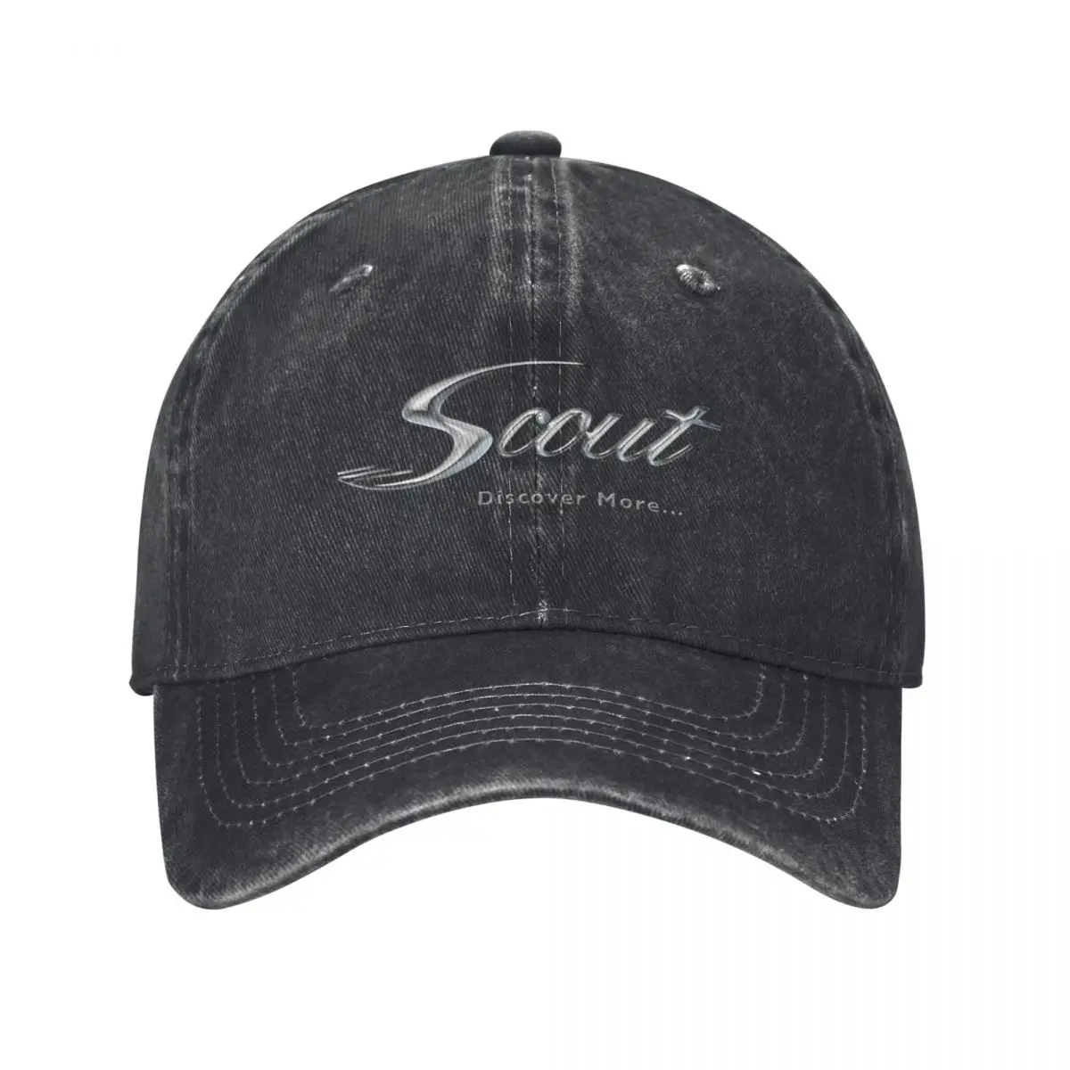 Scout Chrome Silver Gorra de béisbol en blanco y negro Sombrero de caballo Sombrero de té Golf vintage Ropa de golf para mujeres Hombres